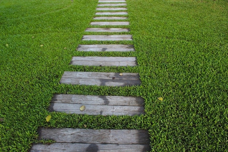 Wooden stepping stones