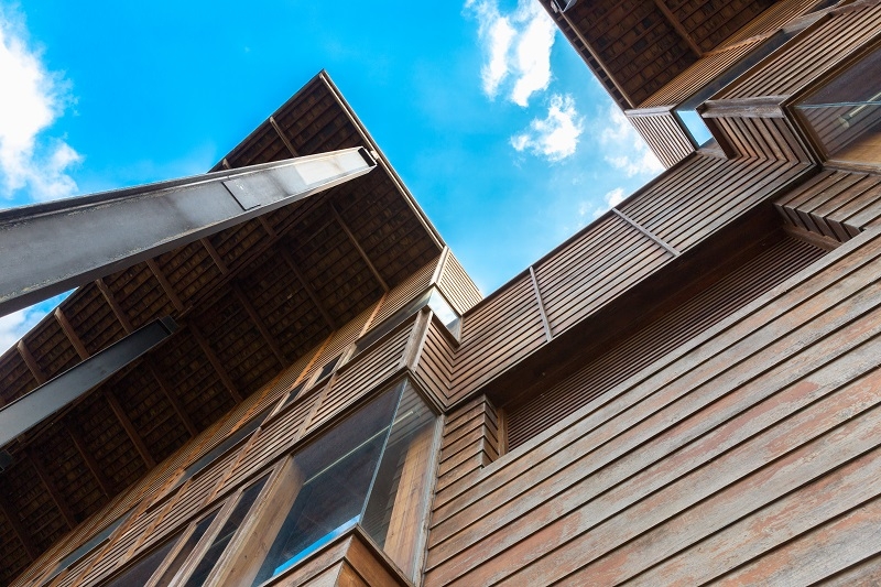 Timber cladding stains