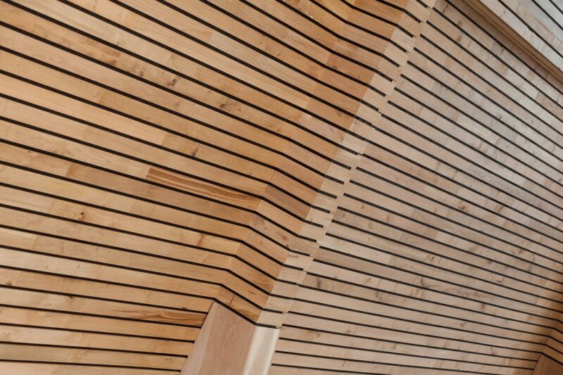 Timber cladding facade